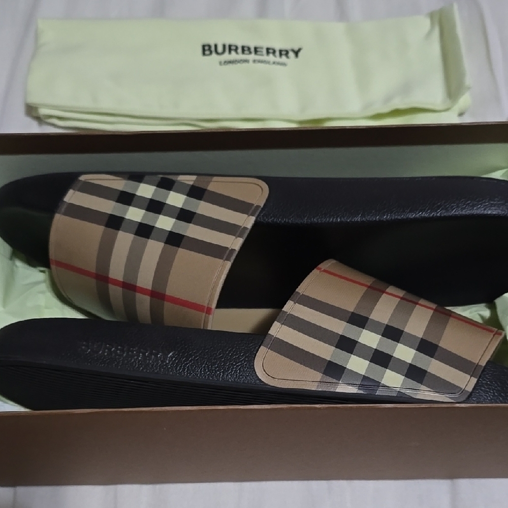 Burberry Check Slide Sandals
